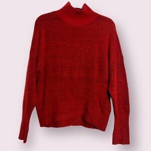 Express Red Mock Turtleneck Sweater